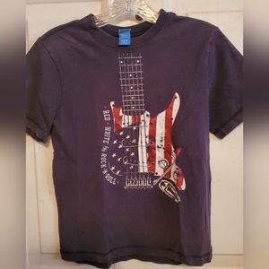 No Brand Graphic July 4th Guitar Tee, Boys size Medium 8-10